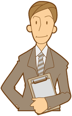 スーツ姿の男性