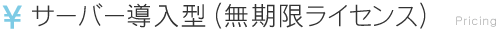 サーバー導入型（無期限ライセンス）